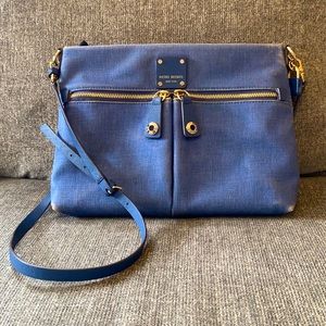 Henri Bendel Blue Jetsetter Crossbody Bag Purse